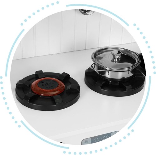 Drewniana kuchnia dla dzieci piekarnik palniki mikrofala akcesoria ECOTOYS