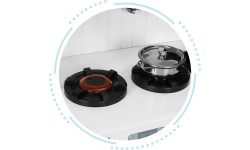 Drewniana kuchnia dla dzieci piekarnik palniki mikrofala akcesoria ECOTOYS