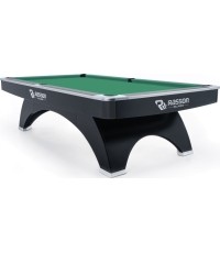 Stół bilardowy Rasson Ox Pool, 9 ft, czarny, rozmiar kieszeni MATCHROOM, Simonis 760 żółto-zielony