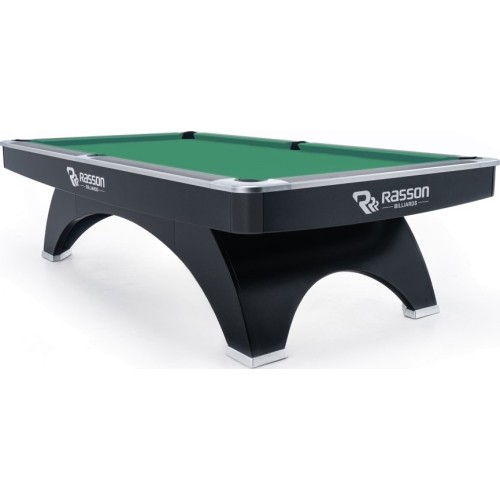 Stół bilardowy Rasson Ox Pool, 9 ft, czarny, rozmiar kieszeni MATCHROOM, Simonis 760 żółto-zielony