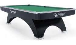 Stół bilardowy, Pool, Rasson Ox, 9 ft., czarny, rozmiar kieszonkowy MATCHROOM, Simonis 760 żółto-zielony