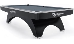Stół bilardowy, Pool, Rasson Ox, 9 ft., czarny, rozmiar kieszonkowy MATCHROOM, Simonis 760 żółto-zielony