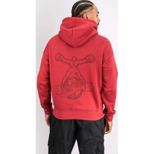 Bluza z kapturem UFC by Venum Ulti-Man - bordowa