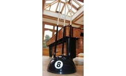 Stojak na 9 kijów bilardowych Buffalo 8-Ball, czarny