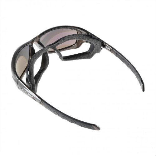 Niebieskie lustrzane okulary Wiley X Boss Captivate, czarne