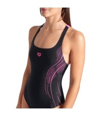 Strój kąpielowy damski Scratch Control Pro Back, czarno-różowy, 36 - 590