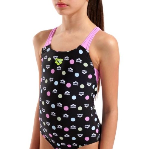 G Multiple Dot Swim Pro Back L Multi Black-Orchid 10-11 - 590