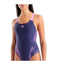 W Lily Swim Pro Back Lb Navy-Orchid 38 - 790