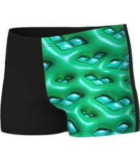 B Foam Swim Short Black-Soft Green Multi 10-11 - 560