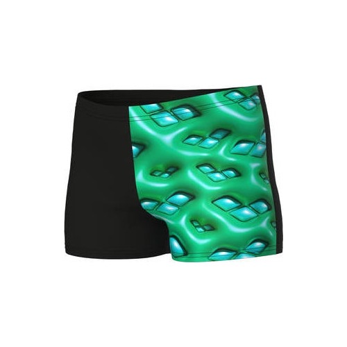 B Foam Swim Short Black-Soft Green Multi 10-11 - 560