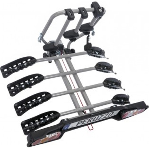 Autobagažinė Peruzzo Siena // 4 dviračiam, ant kablio, atlenkiama (plienas)