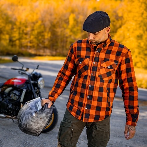 Koszulka motocyklowa BOS Lumberjack - Impact Red