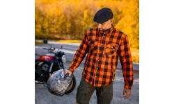 Koszulka motocyklowa BOS Lumberjack - Impact Red