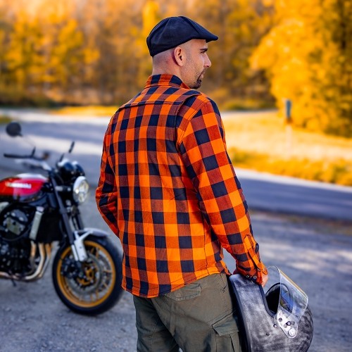 Koszulka motocyklowa BOS Lumberjack - Impact Red