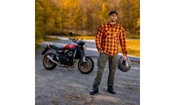 Koszulka motocyklowa BOS Lumberjack - Impact Red