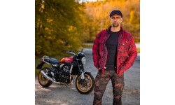 Koszulka motocyklowa BOS Lumberjack - Impact Red