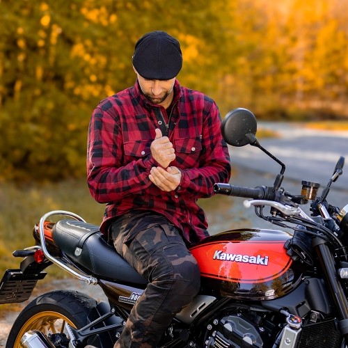 Koszulka motocyklowa BOS Lumberjack - Impact Red
