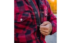 Koszulka motocyklowa BOS Lumberjack - Impact Red