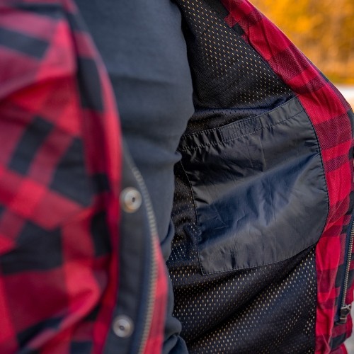 Koszulka motocyklowa BOS Lumberjack - Impact Red