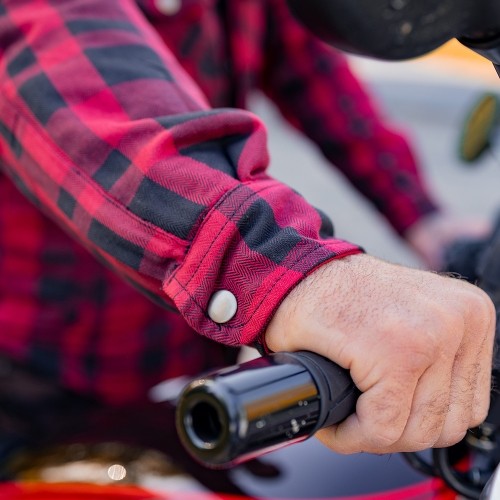 Koszulka motocyklowa BOS Lumberjack - Impact Red