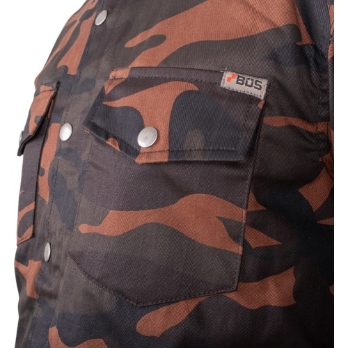 Koszulka motocyklowa BOS Lumberjack - Impact Red