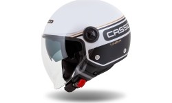 Kask motocyklowy Cassida Handy Plus Linear Pearl White/Black/Gold