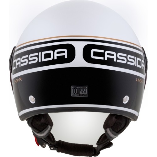 Kask motocyklowy Cassida Handy Plus Linear Pearl White/Black/Gold