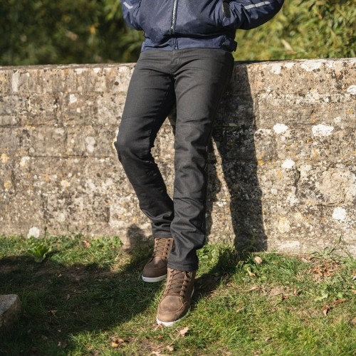 Męskie jeansy motocyklowe Oxford Original Approved CE Regular Fit czarne