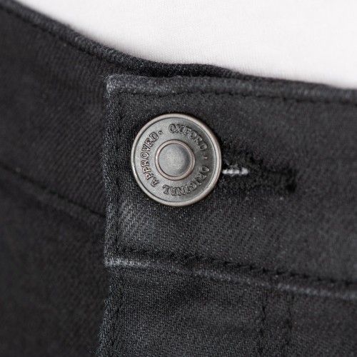 Męskie jeansy motocyklowe Oxford Original Approved CE Regular Fit czarne
