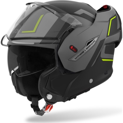 Kask motocyklowy Flip-Up AIROH MATHISSE 2 Genius P/J Matte Yellow