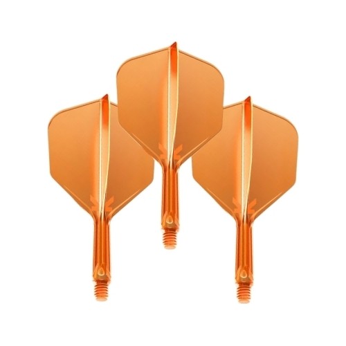 Piórka do rzutek Target K-Flex Neon nr 6 Medium – 3 szt. - Fluo pomarańczowy