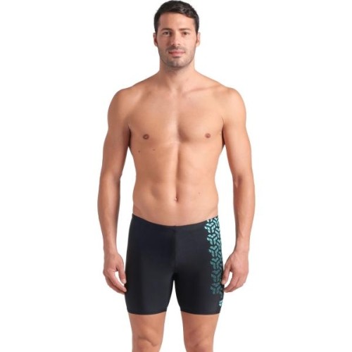 M Kikko V Swim Mid Jammer Graphic Black-Water 100 - 508