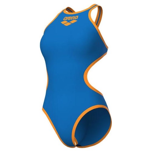 Strój kąpielowy W One Biglogo, Blue River-Fluo Orange, 34 - 833