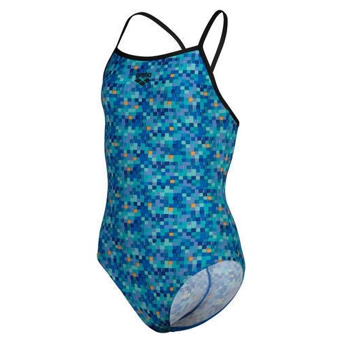 Strój kąpielowy Arena Pooltiles Lightdrop Back L czarno-niebieski - 580