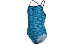 Strój kąpielowy Arena Pooltiles Lightdrop Back L czarno-niebieski - 580