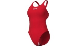 Damski strój kąpielowy Team Swim Tech Solid, czerwono-biały, 32 - 450