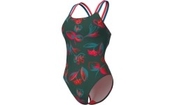 W Floral Lace Plus Back Dark Sage-Bright Coral-Blue 34 - 696