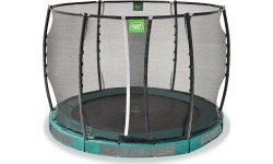 Trampolina gruntowa EXIT Allure Premium ø305 cm, zielona