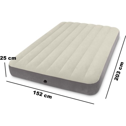 Materac welurowy dmuchany 203x152 cm Intex 64103