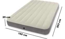 Materac welurowy dmuchany 203x152 cm Intex 64103