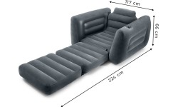 Dmuchany fotel-materac 2w1 INTEX 66551