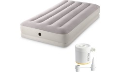 Materac dmuchany jednoosobowy z pompką USB INTEX 64177, 191x99x30 cm