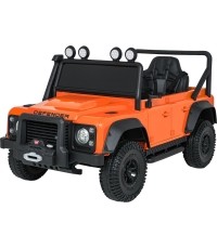 Pomarańczowy pojazd koncepcyjny Land Rover Defender 110 SVX
