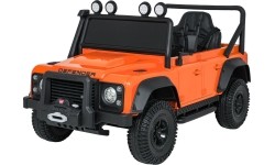 Pomarańczowy pojazd koncepcyjny Land Rover Defender 110 SVX
