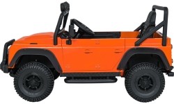 Pomarańczowy pojazd koncepcyjny Land Rover Defender 110 SVX