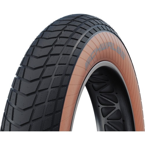 Padanga Schwalbe Super Moto-X Active Line 20" x 4.00" (100-406) // E-50, Green Compound, sustiprinta, ruda sienelė