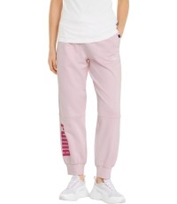 Spodnie damskie Puma Power Colorblock różowe 847127 16
