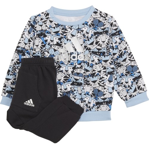 Dres dziecięcy Adidas I AOP Jog FT Black Blue H65806