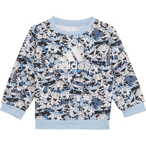 Dres dziecięcy Adidas I AOP Jog FT Black Blue H65806