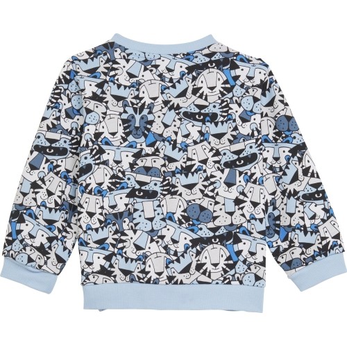 Dres dziecięcy Adidas I AOP Jog FT Black Blue H65806